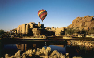 Ballooning over the Boulders Resort in Scottsdale, Arizona