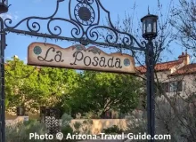 Entrance to La Posada Hotel in Winslow Arizona