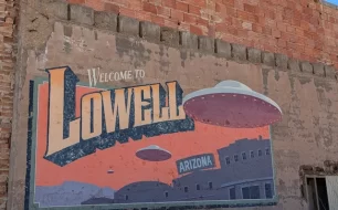 Lowell in Bisbee Welcome to Lowell sign